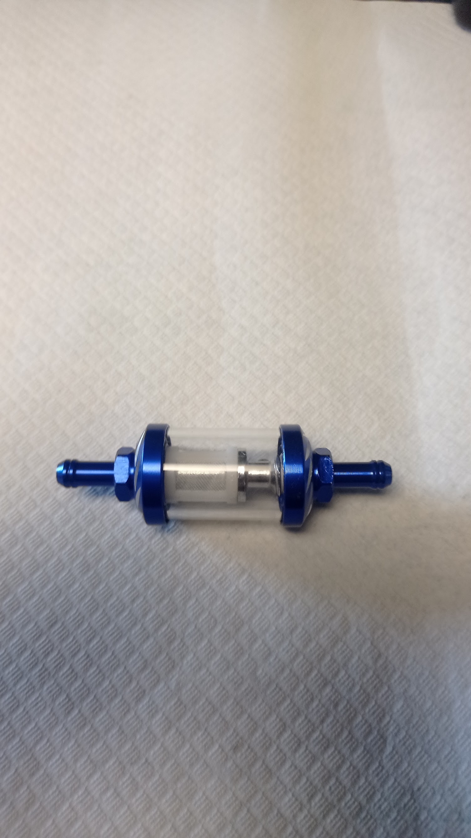 FILTRO BENZINA ALLUMINIO BLU